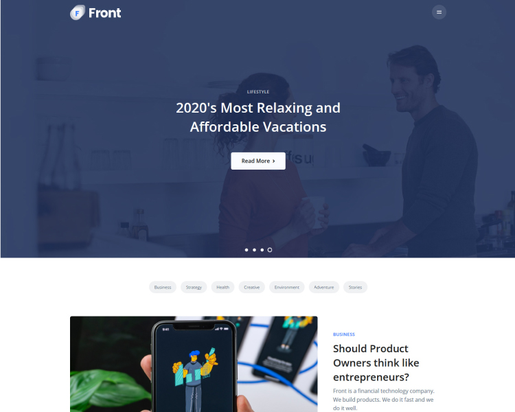 Home Page | Front - Responsive Website Template