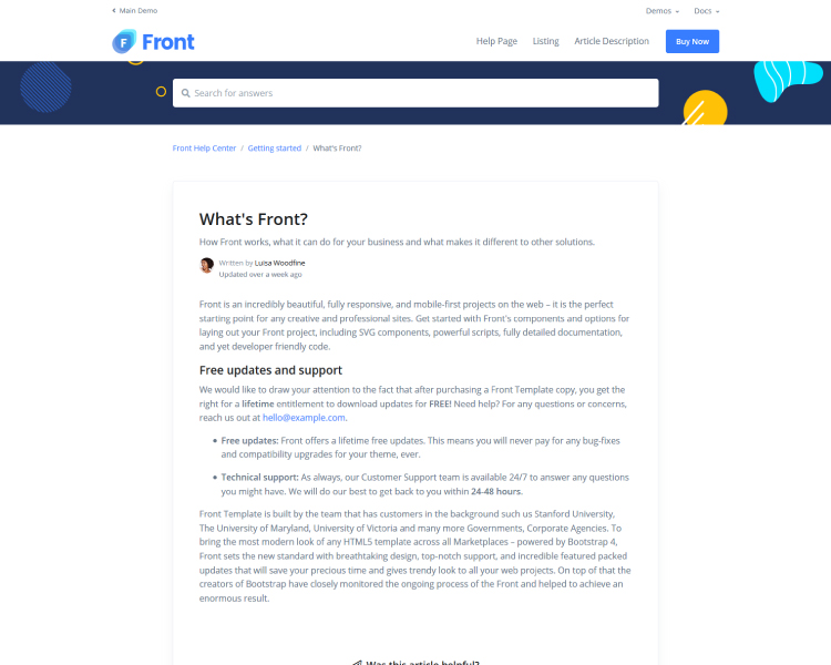 Home Page | Front - Responsive Website Template