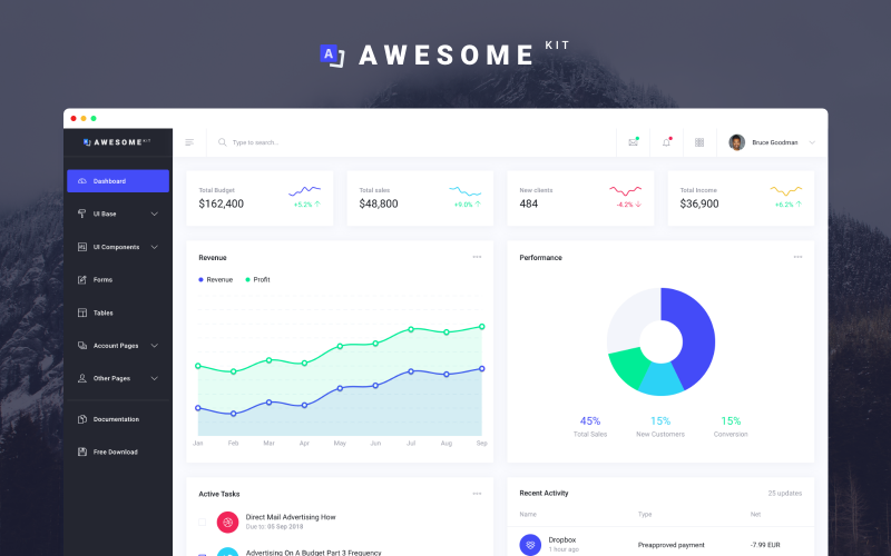 Awesome Dashboard UI Kit